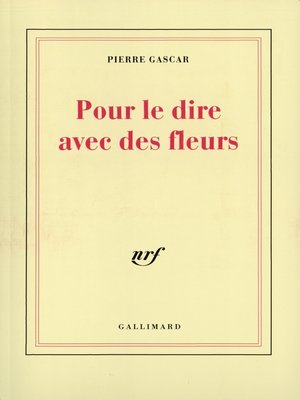 cover image of Pour le dire avec des fleurs